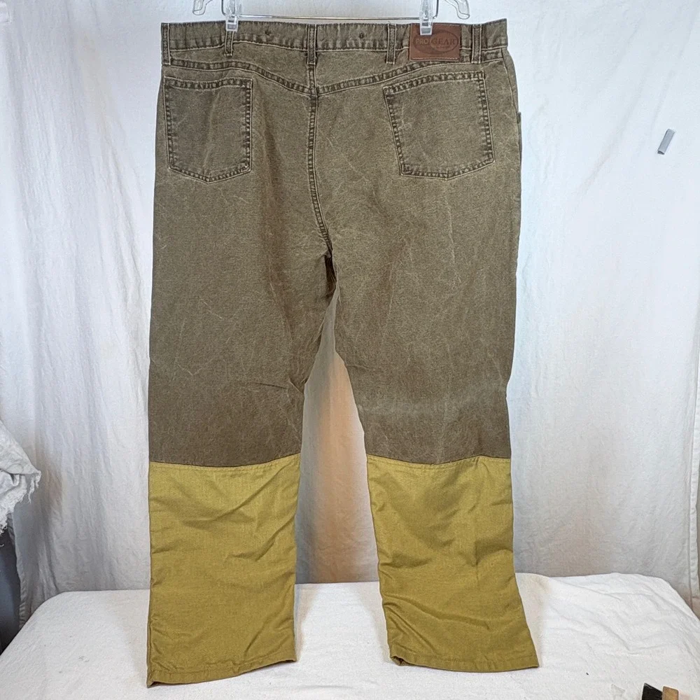 Wrangler Pro Gear Mens 42x30 Brown Brush Hunting Canvas Overlay Workwear Pants